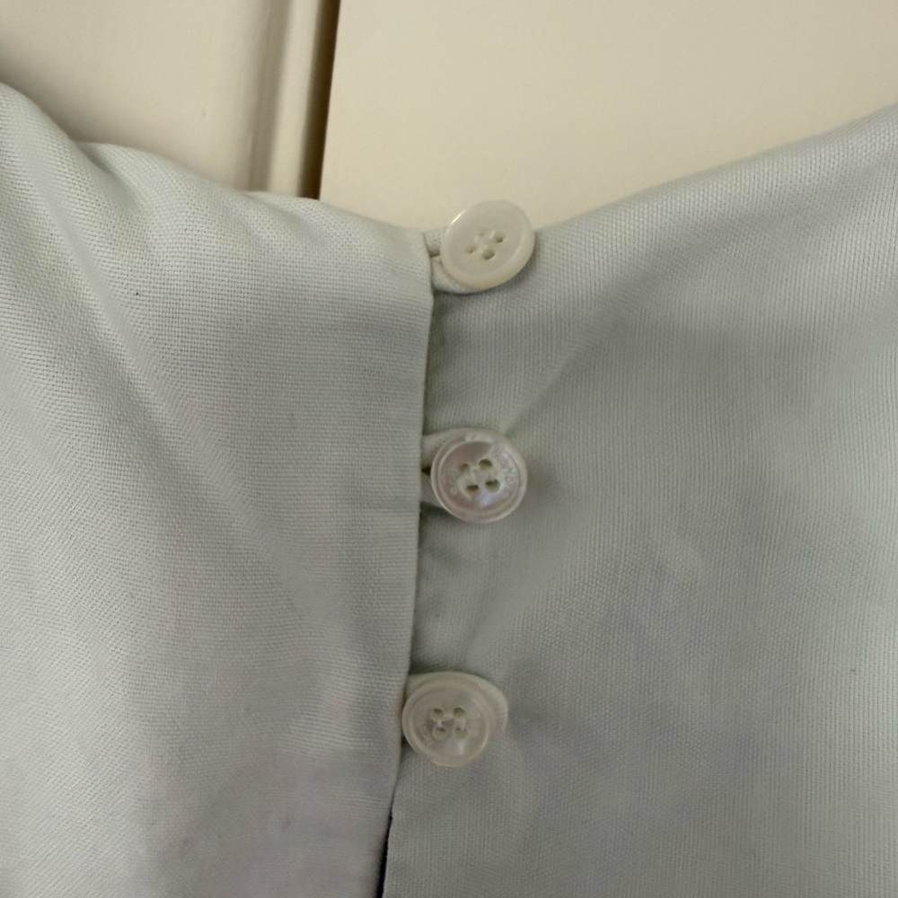 Sea New York Pale Blue Short Sleeve Top with Ruffled Peter Pan Collar - Picture 5 of 6